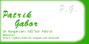 patrik gabor business card